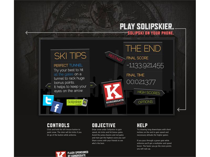 Lowest Score On Solipskier