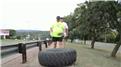 Fastest Time For Two People To Flip A 100-Kilogram Tire Four Kilometers