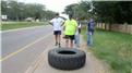 Fastest Time For Two People To Flip A 100-Kilogram Tire Four Kilometers
