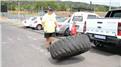 Fastest Time For Two People To Flip A 100-Kilogram Tire Four Kilometers