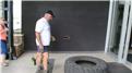 Fastest Time For Two People To Flip A 100-Kilogram Tire Four Kilometers