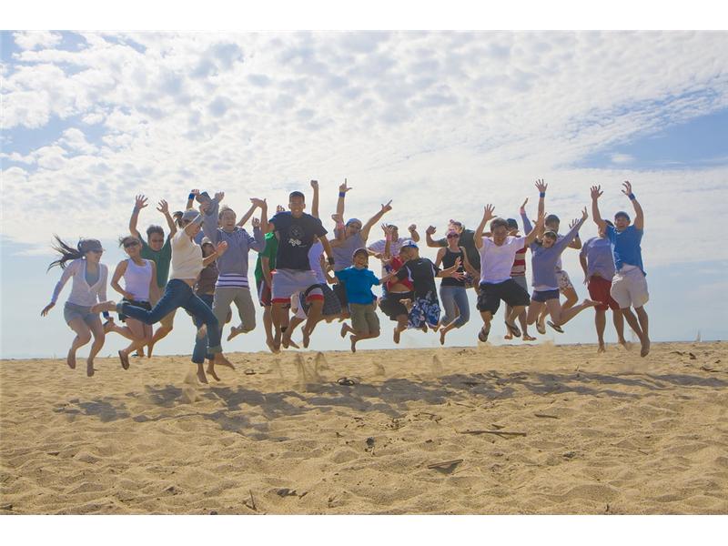 Most People Photographed In Mid-Air In A Single Photograph