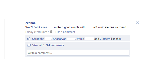 Most Comments On A Facebook Status Update