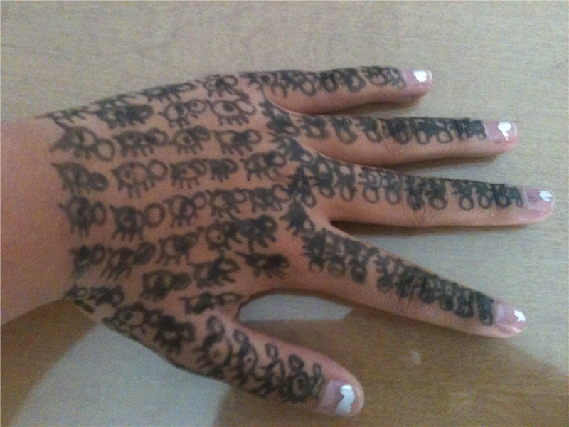 Most Cats Drawn On One\'s Own Hand