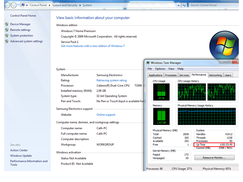 Longest Windows 7 Uptime