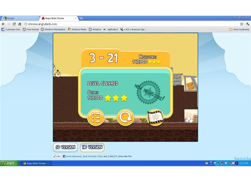 Highest Score On Level 3-21 Of 