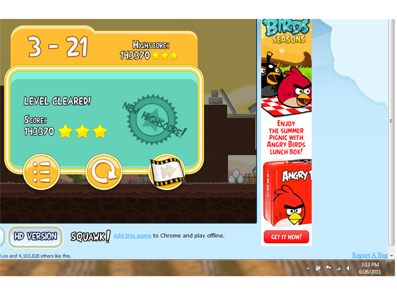 Highest Score On Level 3-21 Of 