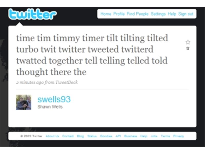 Most Words In A Tweet That Start With The Letter \'T\'