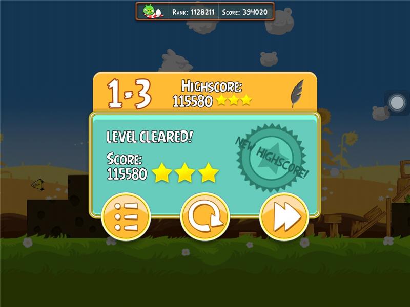 Highest Score On Level 1-3 Of 