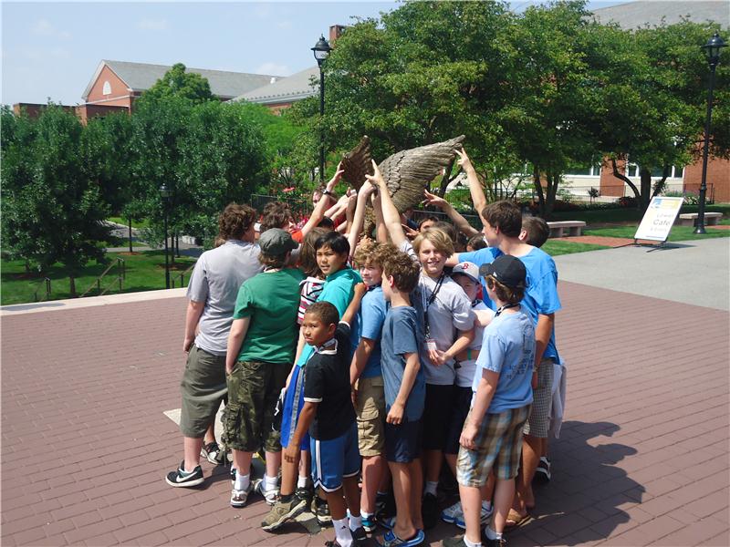 Most People Touching The Bentley Falcon At Bentley University
