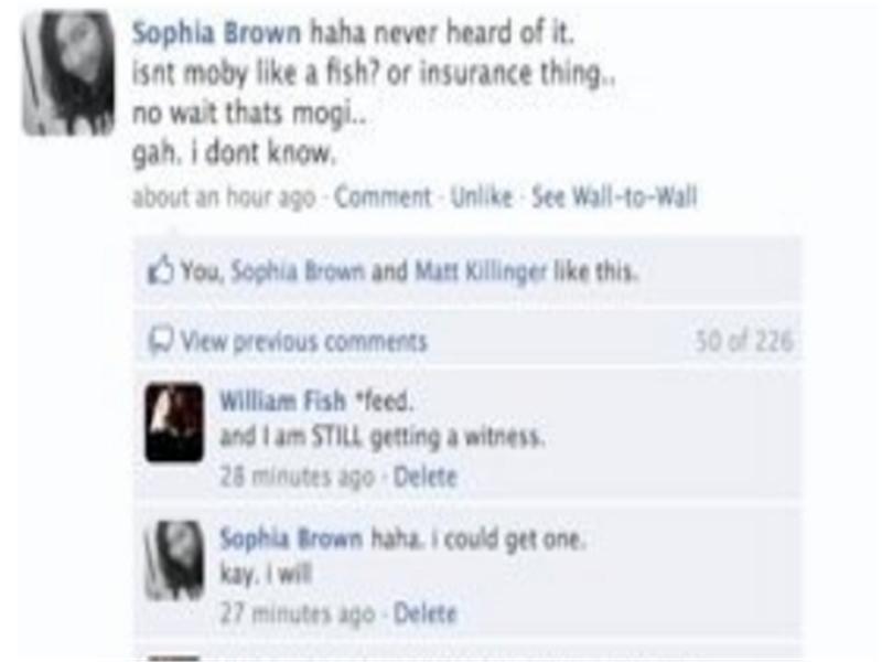 Most Comments On A Facebook Status Update 