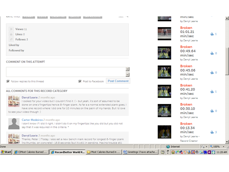 Most Times Breaking The Same World Record