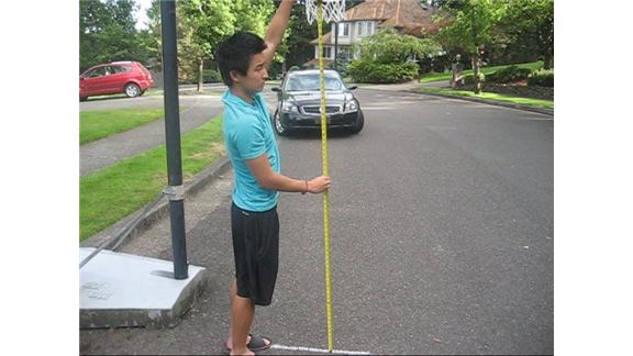 Longest Distance From Which To Dunk A Ball Into A Toy Basketball Hoop