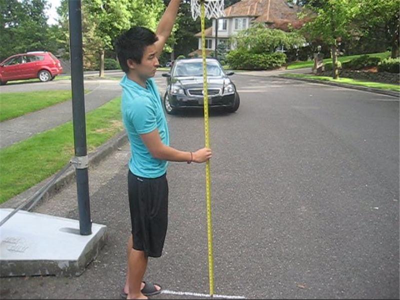 Longest Distance From Which To Dunk A Ball Into A Toy Basketball Hoop