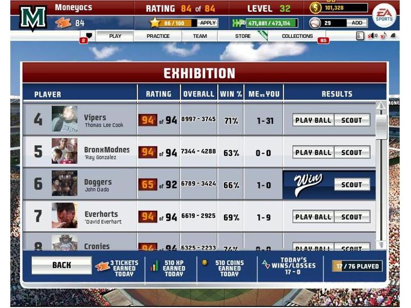 Most Consecutive Victories In Exhibition Mode Of 