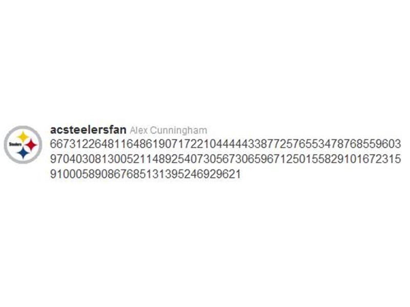 Largest Prime Number In A Tweet
