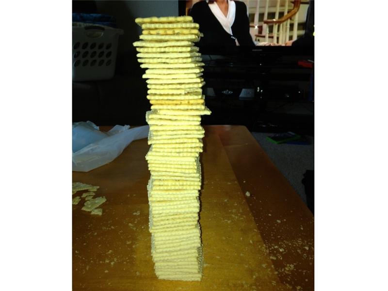 Tallest Saltine Cracker Tower