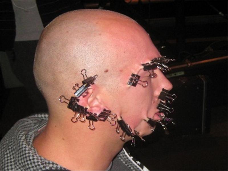 Most Binder Clips Attached To Face