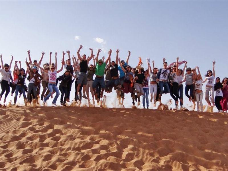 Most People Photographed In Mid-Air In A Single Photograph