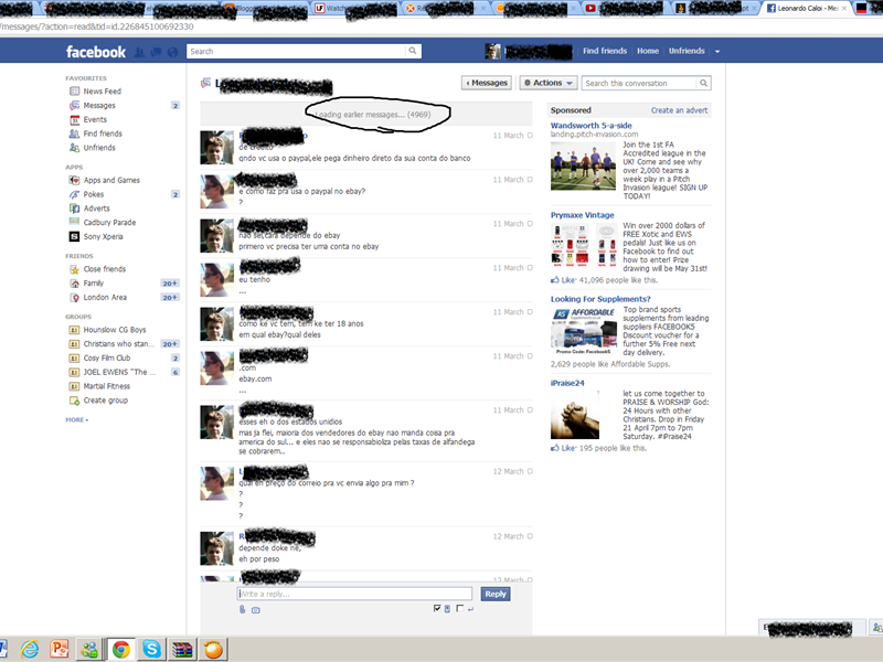 Most Messages In A Facebook Email Thread