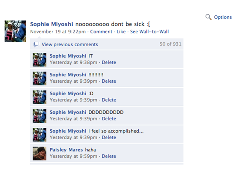 Longest Two-Person Comment Thread On A Facebook Status Update