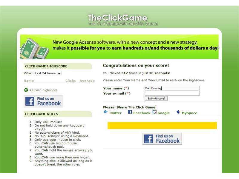 Most Mouse Clicks In 30 Seconds