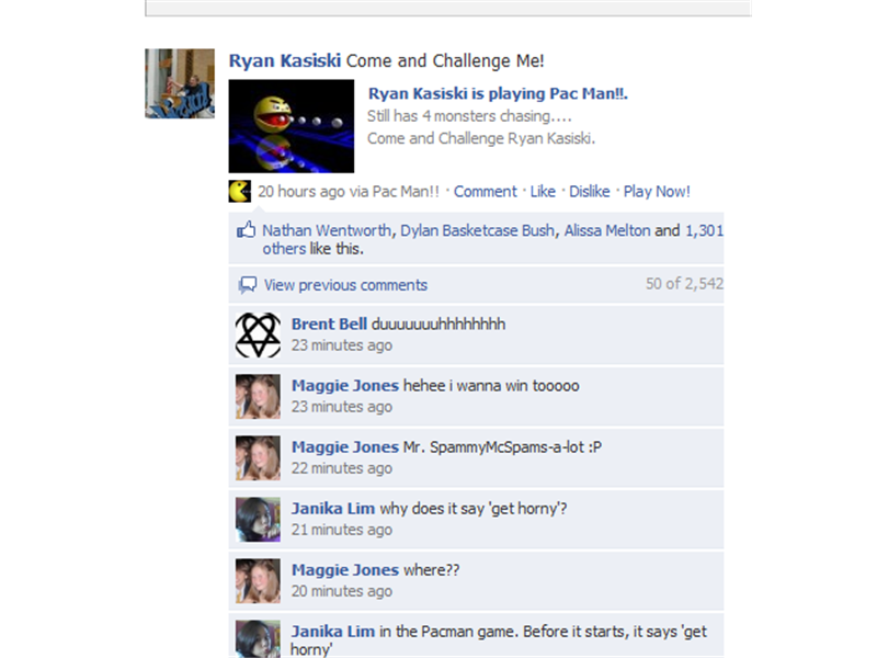 Most Comments On A Facebook Status Update 