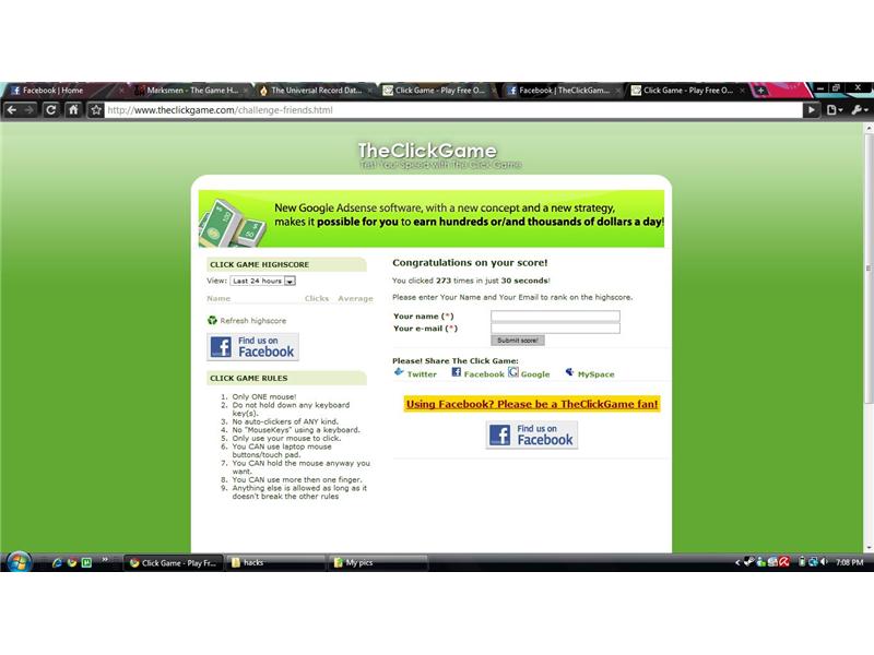 Most Mouse Clicks In 30 Seconds