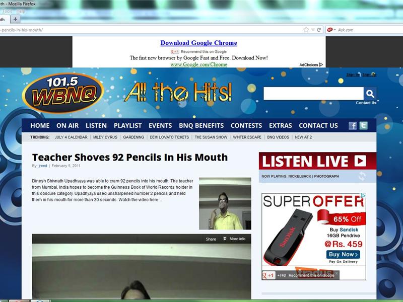 Most Radio Stations To Broadcast One\'s Record Story