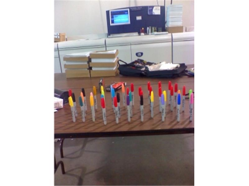 Most Sharpies Stood On End At Once