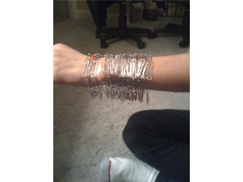 Most Paper Clip Bracelets Worn At Once