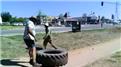 Fastest Time To Flip An 85-Kilogram Tire 2.5 Kilometers