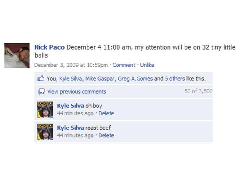 Most Comments On A Facebook Status Update