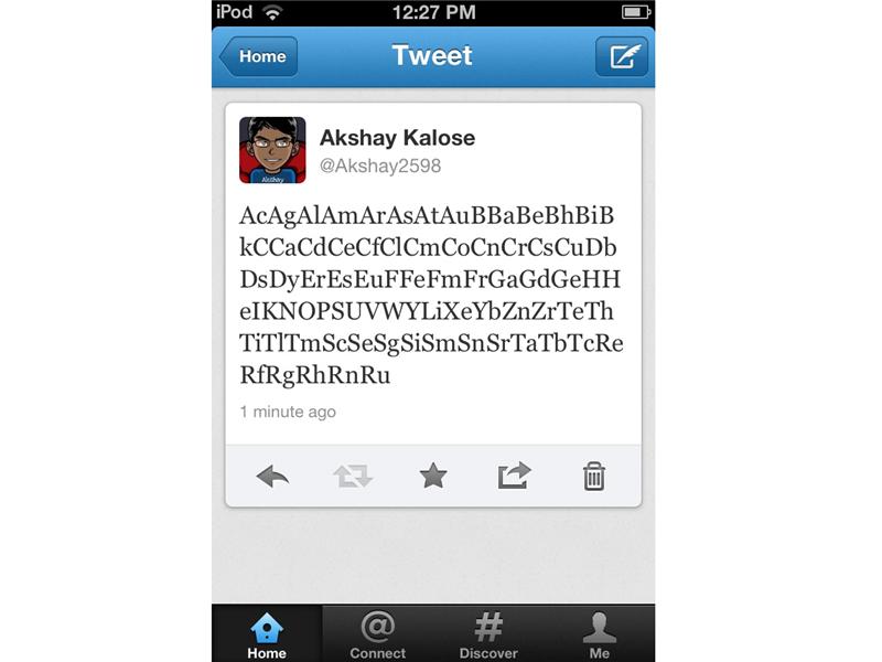 Most Chemical Element Symbols Tweeted In A Single Tweet