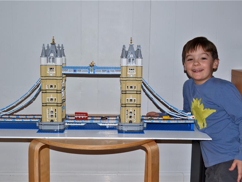 Youngest Person To Assemble The Lego London Tower Bridge