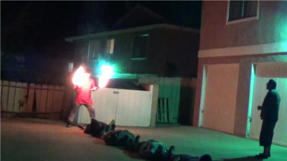 Most People Walked Over While Juggling 5 Fire Torches
