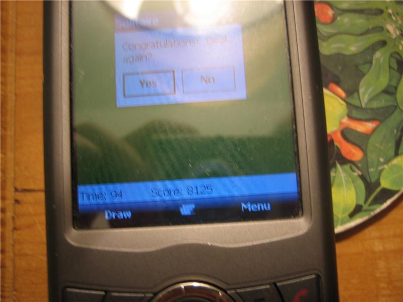 Highest Solitaire Score Using A Windows Mobile Device