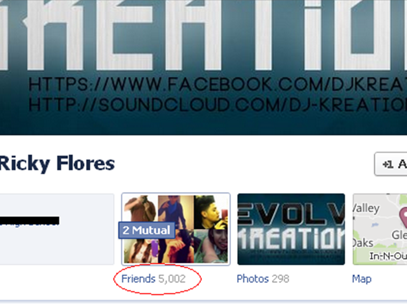 Most Facebook Friends