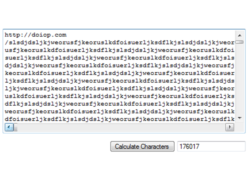 Longest URL Generated Using A URL Shortening Service