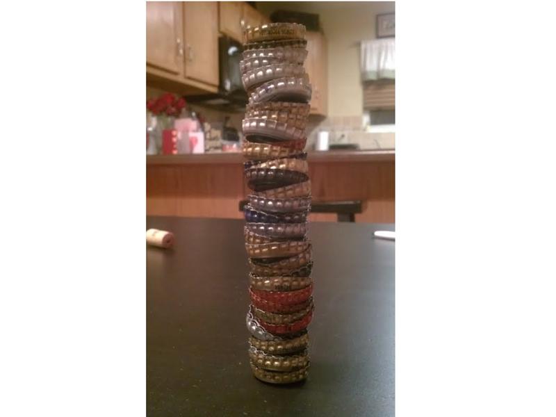 Tallest Bottle Cap Stack (Inverted)