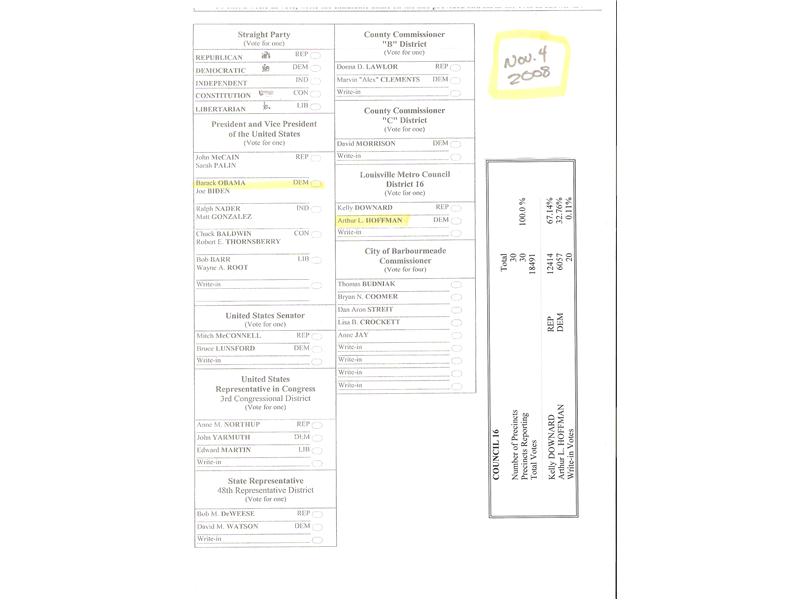 Most Political Ballots Featuring One\'s Own Name And Barack Obama\'s Name