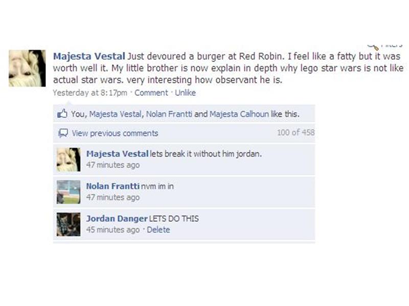 Longest Three-Person Comment Thread On A Facebook Status Update