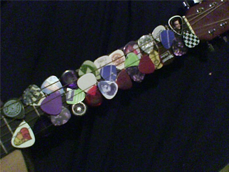 Most Guitar Picks On A Guitar Neck