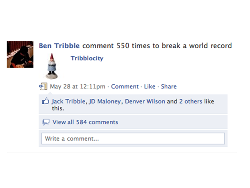 Most Comments On A Facebook Link To A Separate Facebook Page