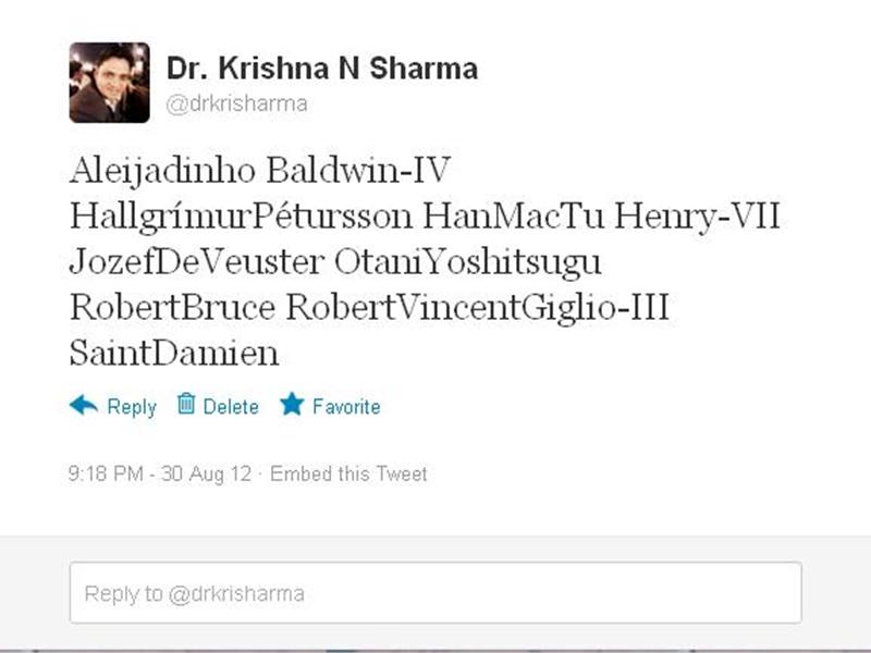 Most Famous Lepers Named In A Single Tweet