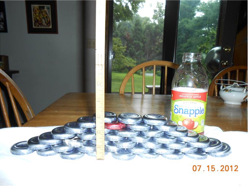 Largest Snapple Bottle Cap Pyramid