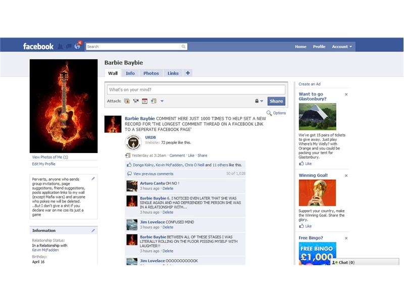 Most Comments On A Facebook Link To A Separate Facebook Page