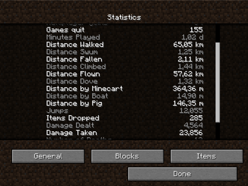 Most Lifetime Jumps In Minecraft