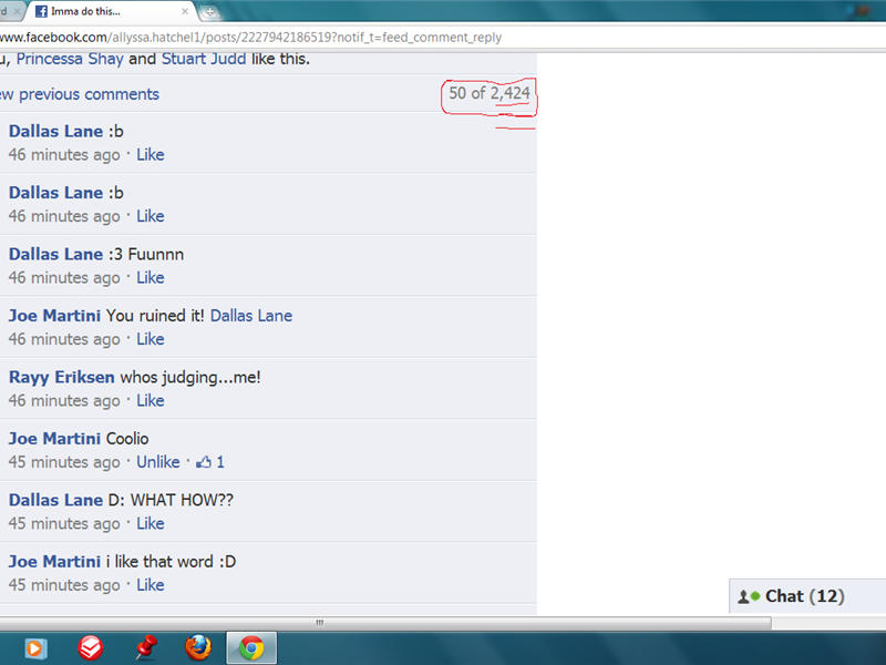 Most Comments On A Facebook Status Update