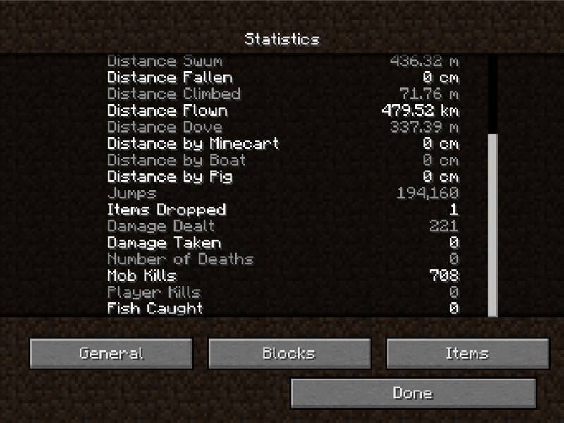 Most Lifetime Jumps In Minecraft